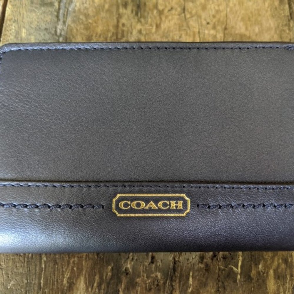 Navy Blue Coach Wallet